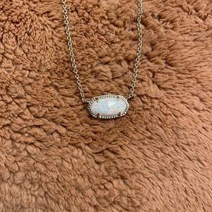 Kendra Scott White Kyocera Opal Necklace